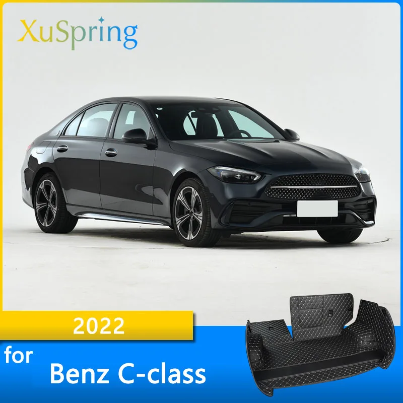 

Коврик для багажника автомобиля, подкладка для груза для Benz C класса 2022, прочная Задняя Крышка багажника, защитный Стайлинг