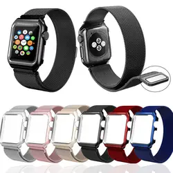 Миланская петля ремешок для apple watch band Series 5 4 3 2 1 кожанный браслет для apple watch sport band 44 мм 40 мм 42 мм 38 мм заменить ремешок для iwatch мужские и