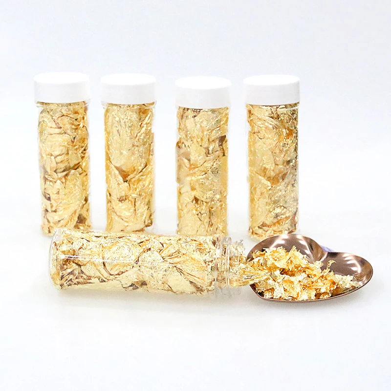 

5PCS Edible Gold Foil 3G 2G Bottle Cake Decorating Tool 24K Gold Decorative Cake Ice Cream Mousse Chocolates for Chef Art