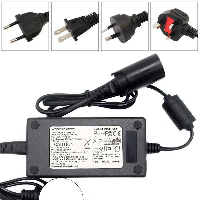 Для TiMotion ZB-A290020-A адаптер переменного тока Зарядное устройство Питание DC 29В 2A 5-контактный-б/у