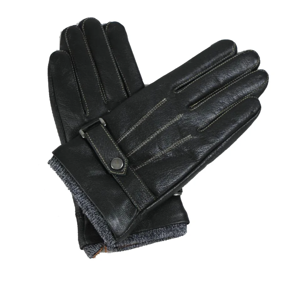 Высокое качество новые кожаные зимние guantes теплые перчатки из овчины мужские