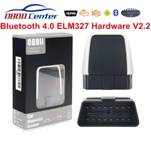 Mais recente v2.2 elm 327 bluetooth 4.0 adaptador elm327 firmware 2.2 obd2 scanner de código ios andorid pc v08 bluetooth 4 obdii interface