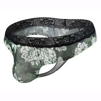 

Men's Sexy Lace Underwear T-Back Briefs G-String Panties Low Rise Underpants Men's Lace Briefs