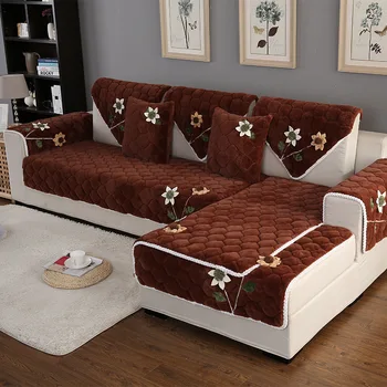 

Plush Sofa Cushion for Living Room Four Seasons General Cloth Art Thickened Non-slip Cushion All-purpose Hood