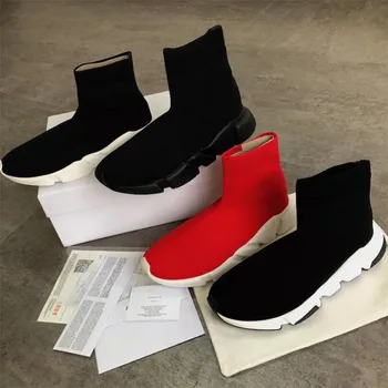 

2020 Designer Men Women Casual knits Stretch Ladies Shoes Breathable male Comfortable Speed Trainer Socks Boots