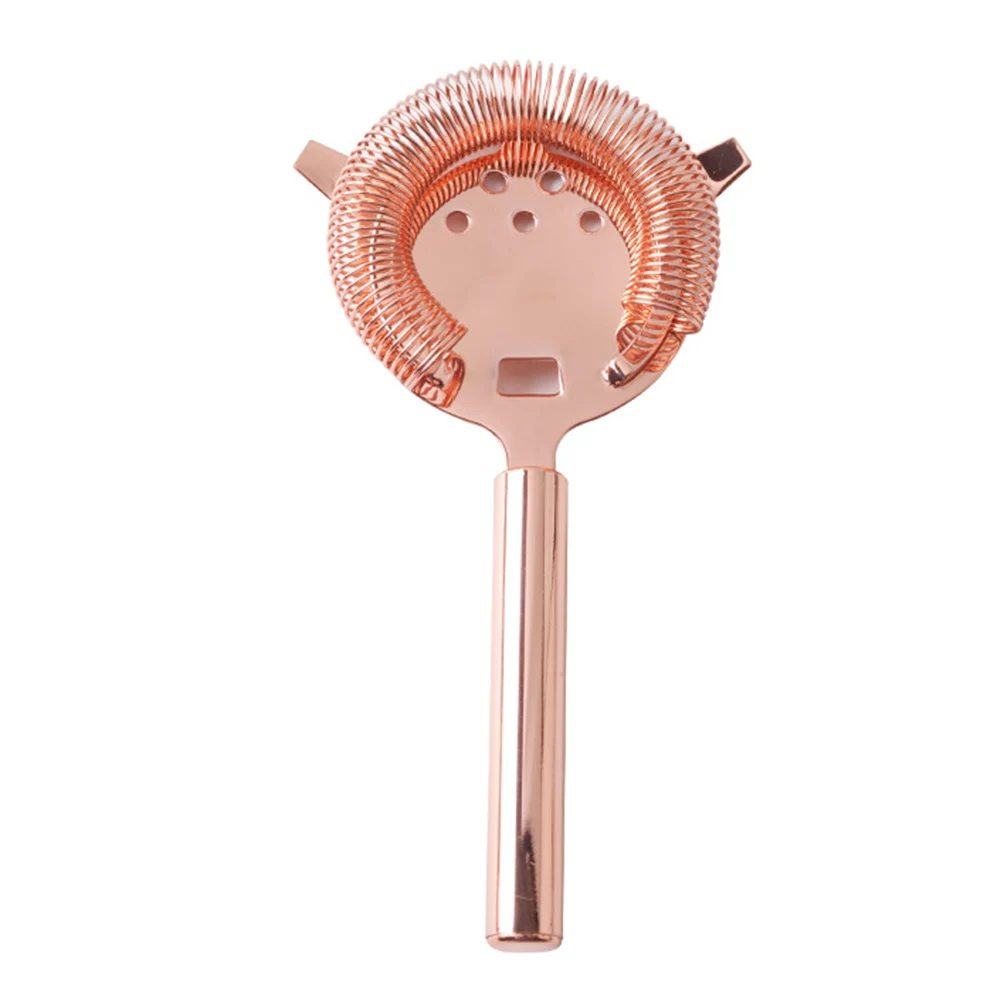Large Rose Gold Барный инструмент для коктейлей, смешанный напиток, домашний кухонный фильтр, дуршлаг, бармен, шейкер для льда, аксессуары из нержавеющей стали, экологичный - Цвет: Large Rose Gold