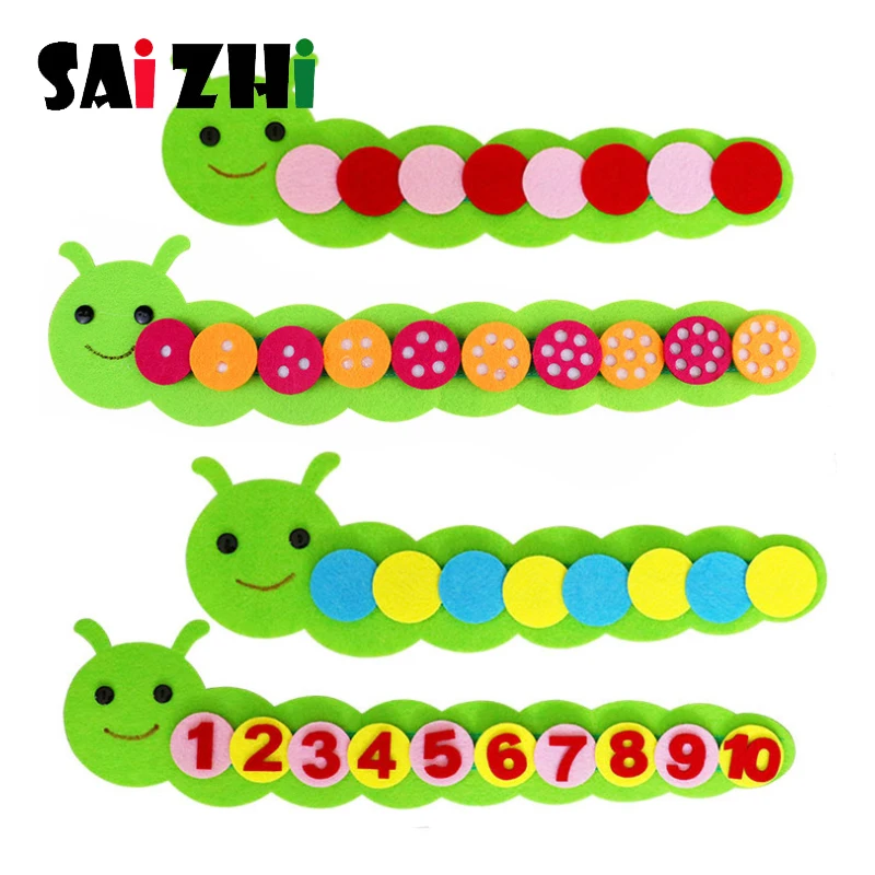  Saizhi Number Caterpillar Kids Arts And Crafts Toy For Children Kindergarten Teaching Aid Manual Di - 4000253823296