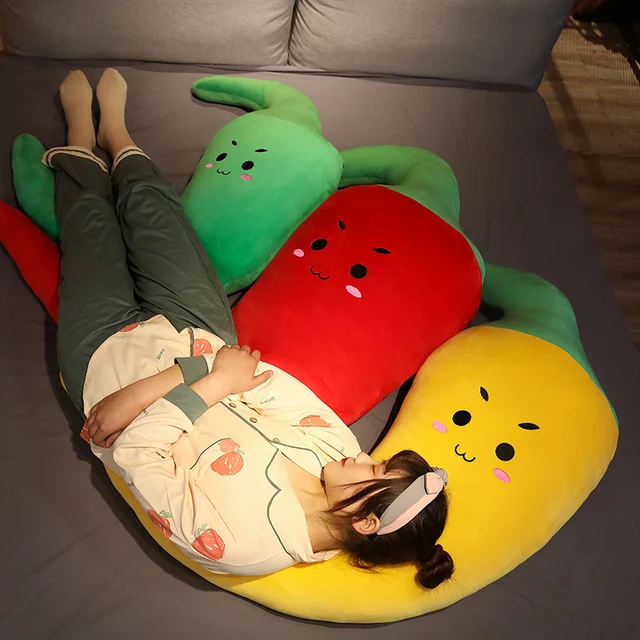 40/65/90cm Cartoon Simulation Chili Plush Toy Cute Stuffed Hot Pepper Doll Big Soft Plant Pillow Bed Sofa Cushion Room Decor 6