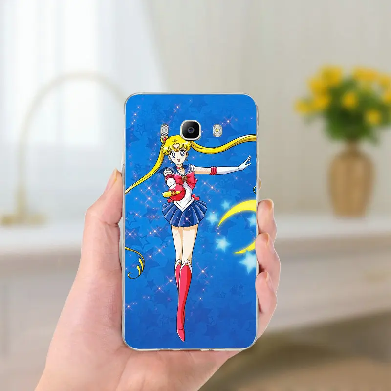 Мягкие силиконовые чехлы из ТПУ для телефонов Samsung Galaxy J1 J2 J3 J5 J7 Coque Shell Fashion аниме Сейлор Мун девушка - Цвет: Picture 2