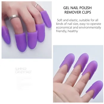 

FingerQueen 10Pcs/Lot Silicon Nail Wraps For Removing Gel Varnish Gel Nail Polish Remover Nail Wipes Nail Clips Gel Remover