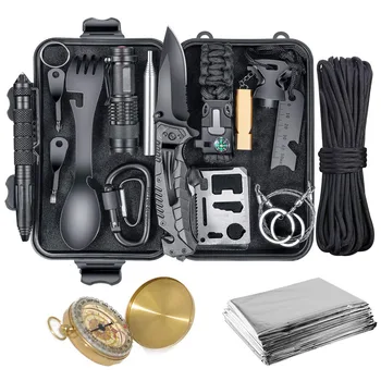 

Gifts for Men Survival Gear Emergency Survival Kits First Aid Kit Tactical Gear for Hunting Hiking Camping Gear