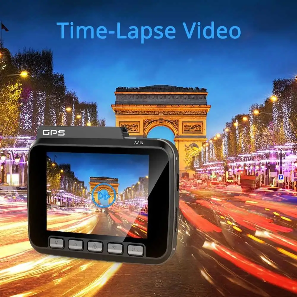  AZDOME Gs63H 4K Eingebaute Gps Wifi Auto Dvr Recorder Dash Cam Dual Lens Fahrzeug Camcorder Nachtsi