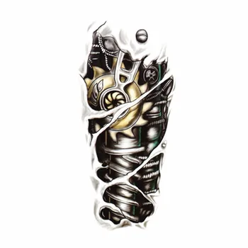 

AACAR Arm Design Waterproof Temporary Tattoos for Boys Men 3D Mechanical Large Tattoo Sticker