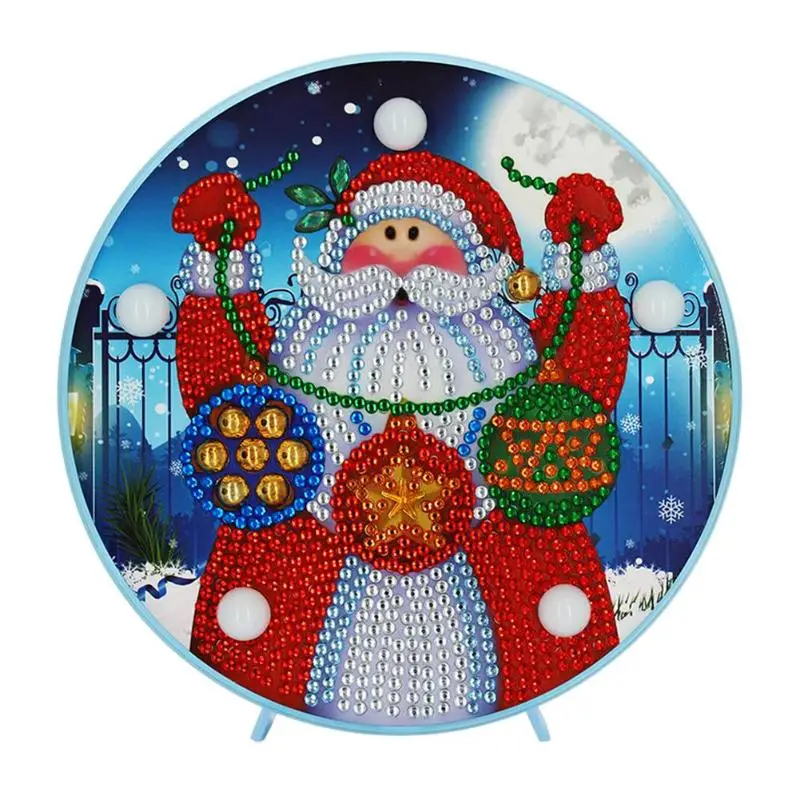 Рождественский Хэллоуин Diy алмазная живопись светодиодный светильник ночник Мандала полностью наклеенная картина Рождественский подарок Санта-мен - Цвет: 3