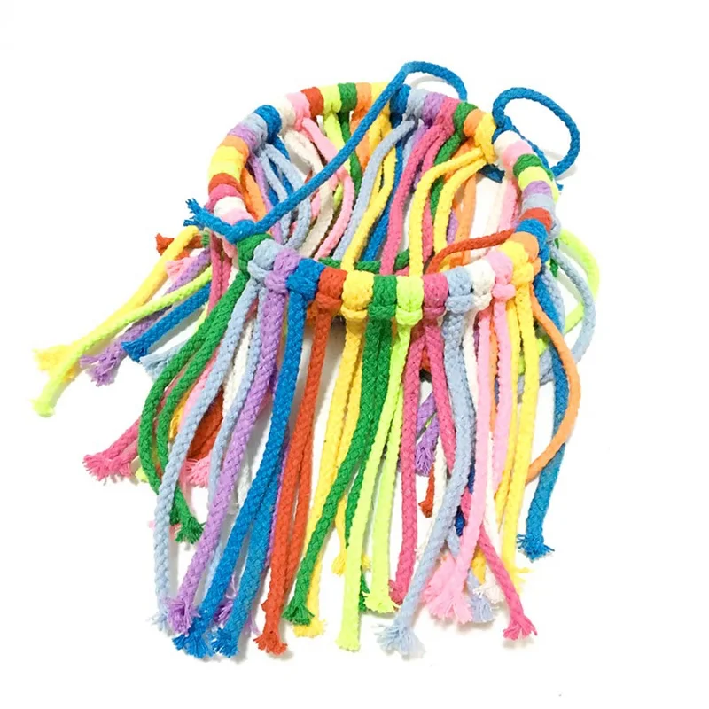 Pet Bird Parrot Toy Cotton Rope Chewing Bite Hanging Cage Swing Climb Chew Toys for Small Medium Parrot