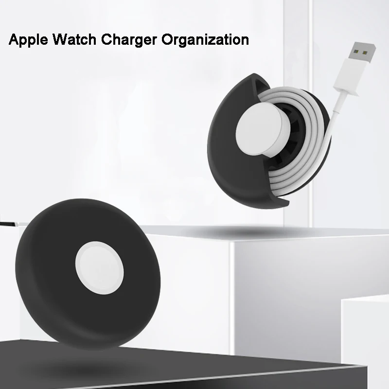 

Portable Charging Dock Station For Apple Watch Series 4 3 2 1 Desktop Cable Organization Soft Silicone Bracket Nightstand