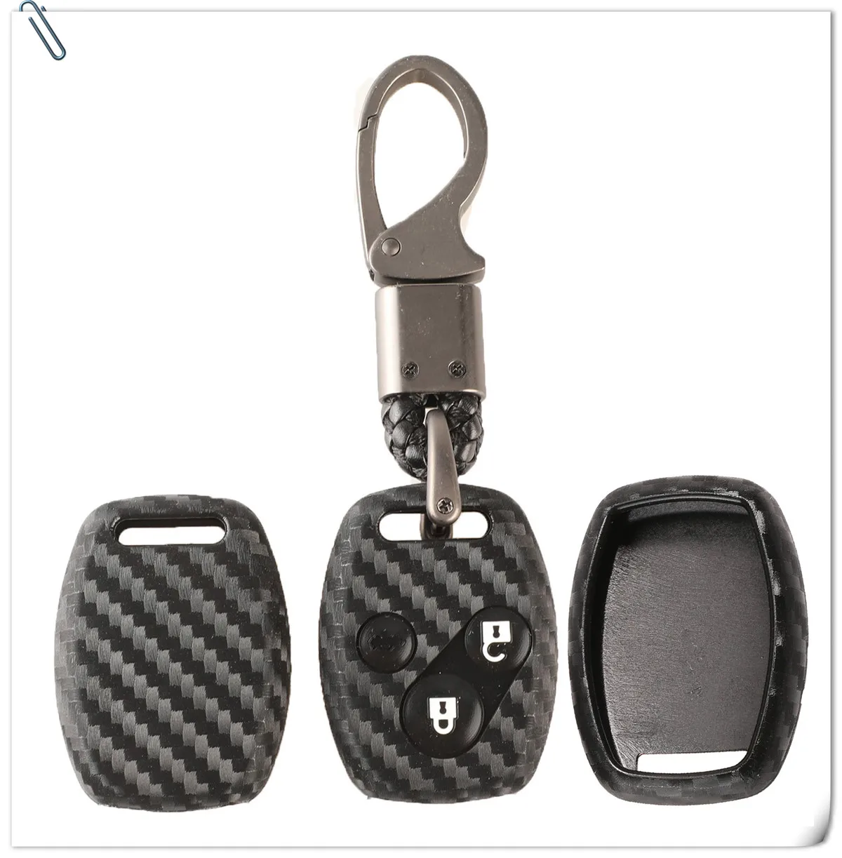 Keyforkess portachiavi con telecomando per auto in Silicone in fibra di carbonio per HONDA Accord Civic CRV Pilot Fit 2 3 4 Button key Cover Holder 9 Keyforkess portachiavi con telecomando per auto in Silicone in fibra di carbonio per HONDA Accord Civic CRV Pilot Fit 2 3 4 Button key Cover Holder - Ha42afaaeab6e4fe3bef01363b10e70e8V