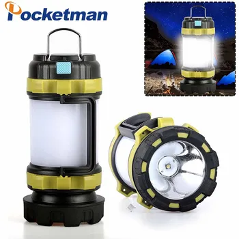 

40000LM LED Camping Lantern USB Rechargeable Flashlight Torch Lantern Emergency Lamp For Hiking, Fishing With Built in Battery