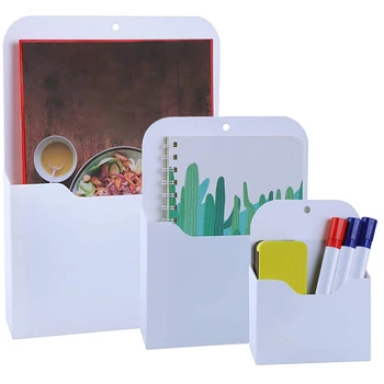 

3 Pack netic File Holder netic Wall File Organizer Refrigerator Storage Pocket Mail Planners Case, L/M/S Size