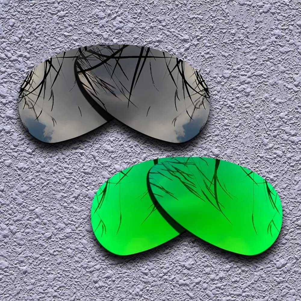 Black-Green 2 пары поляризованных сменных линз для солнцезащитных очков Oakley Crosshair S-несколько вариантов - Цвет линз: Black-Green