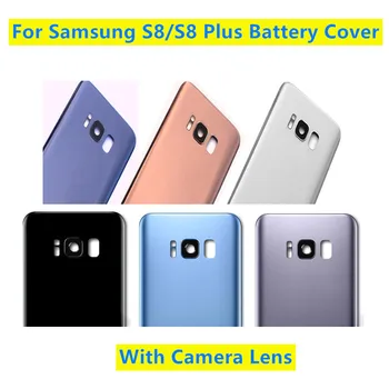 

Back Battery Glass Cover For Samsung Galaxy S8 G950 G950F S8 Plus G955 Rear Door Housing Case Panel + Camera Glass Lens Frame