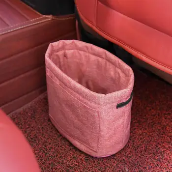 

Car Garbage Bag Oxford Cloth Thickening Car Storage Storage Bag Portable Magic Stickers Trash Can Fabric