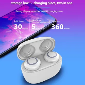 

Bluetooth Earphone Wireless TWS Waterproof HIFI Sound Sports Mini Wireless Stereo Handsfree Gaming Headset With Charging Box