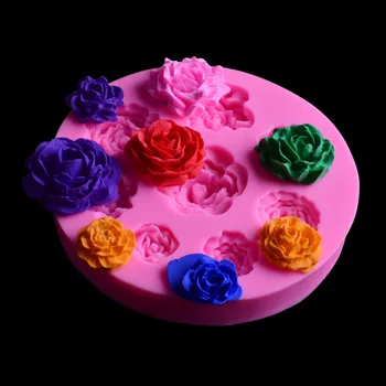 

1Pcs 3D Rose Flower Shape Silicone Soap Mold Form Chocolate Cake Mold Handmade Diy Cake Fondant Decoration Soap Making Silicone