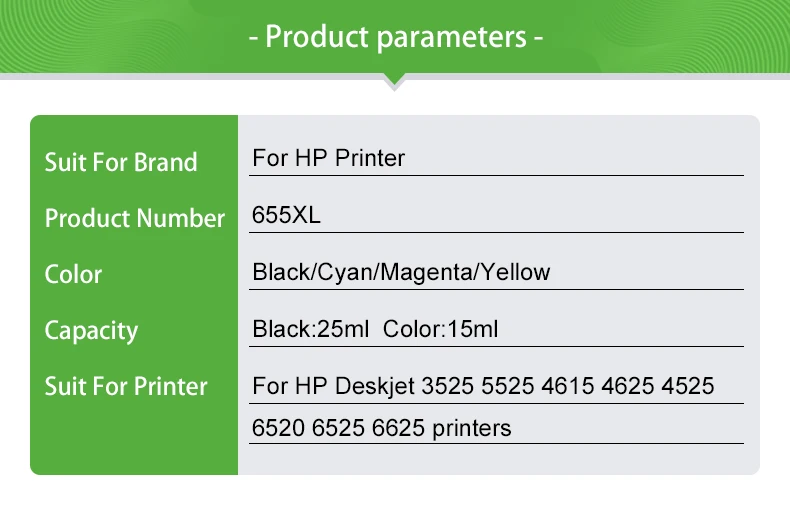 Plavetink 4 цвета для hp 655 XL hp 655 пополнения чернил чернильные картриджи для принтера для hp Deskjet 3525 5525 4615 4625 4525 6520 6525 принтер