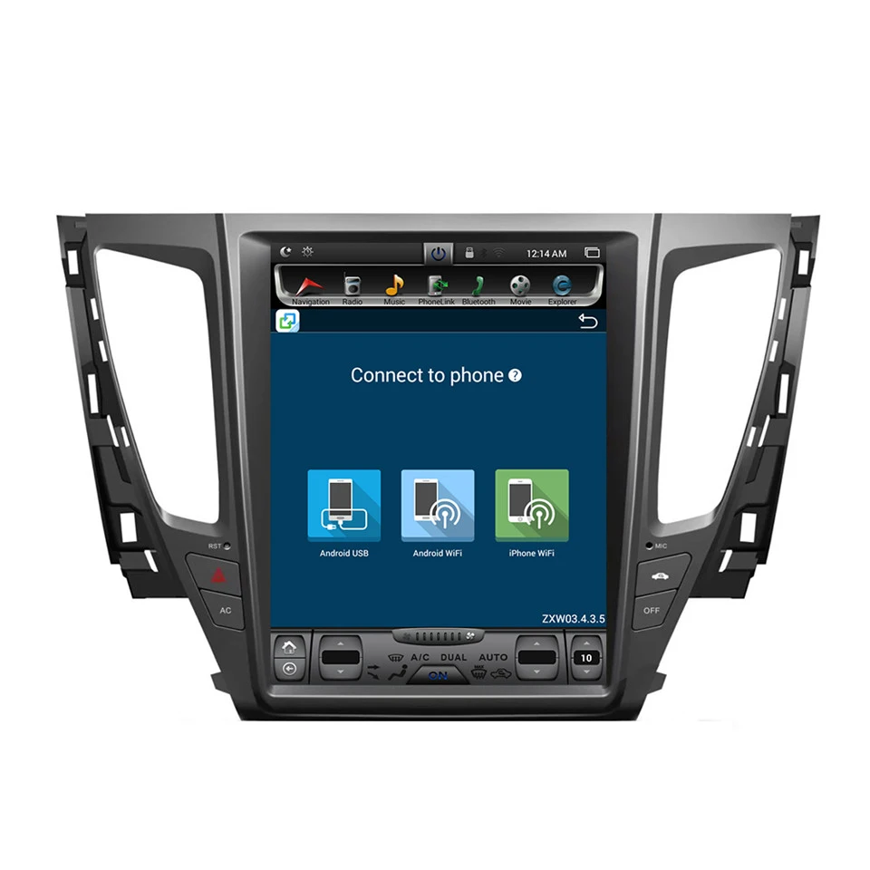 10,4 дюймовый вертикальный экран мультимедиа для Android плеер DVD для Mitsubishi Pajero 2 Din радио Bluetooth автомобильная карта gps-навигации