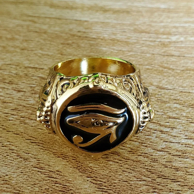 Skute винтажное мистическое египетское Фараон Horus кольцо на палец индивидуальное