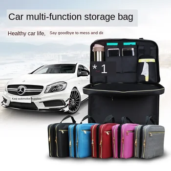 

E-FOUR Car Backseat Car Organizer Car Back Seat Protector Fold to be Travel Bag Storage Pockets for Toys Book Bottle Drinks Kids