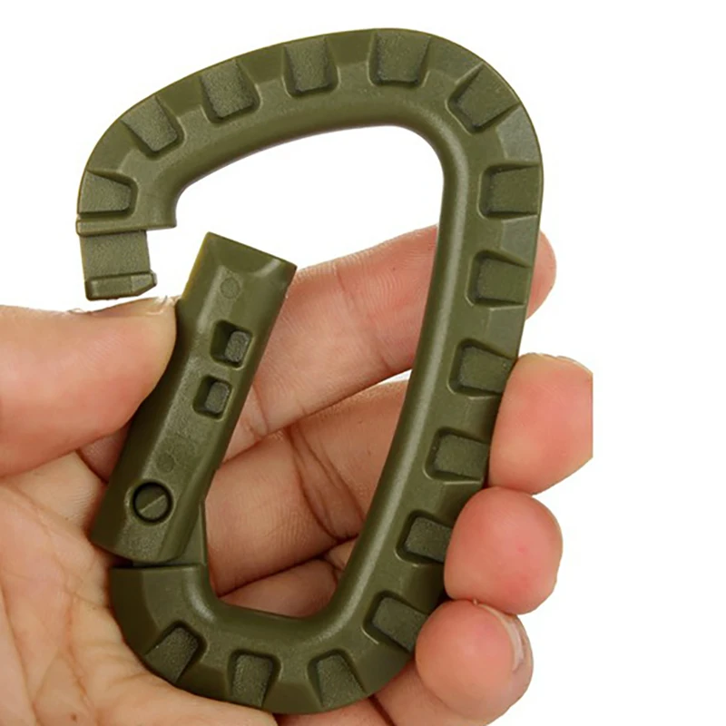 Climbing Carabiner D-Shape Mountaineering Bag Keychain Outdoor Tactical Gear Hiking Camping Accessories
