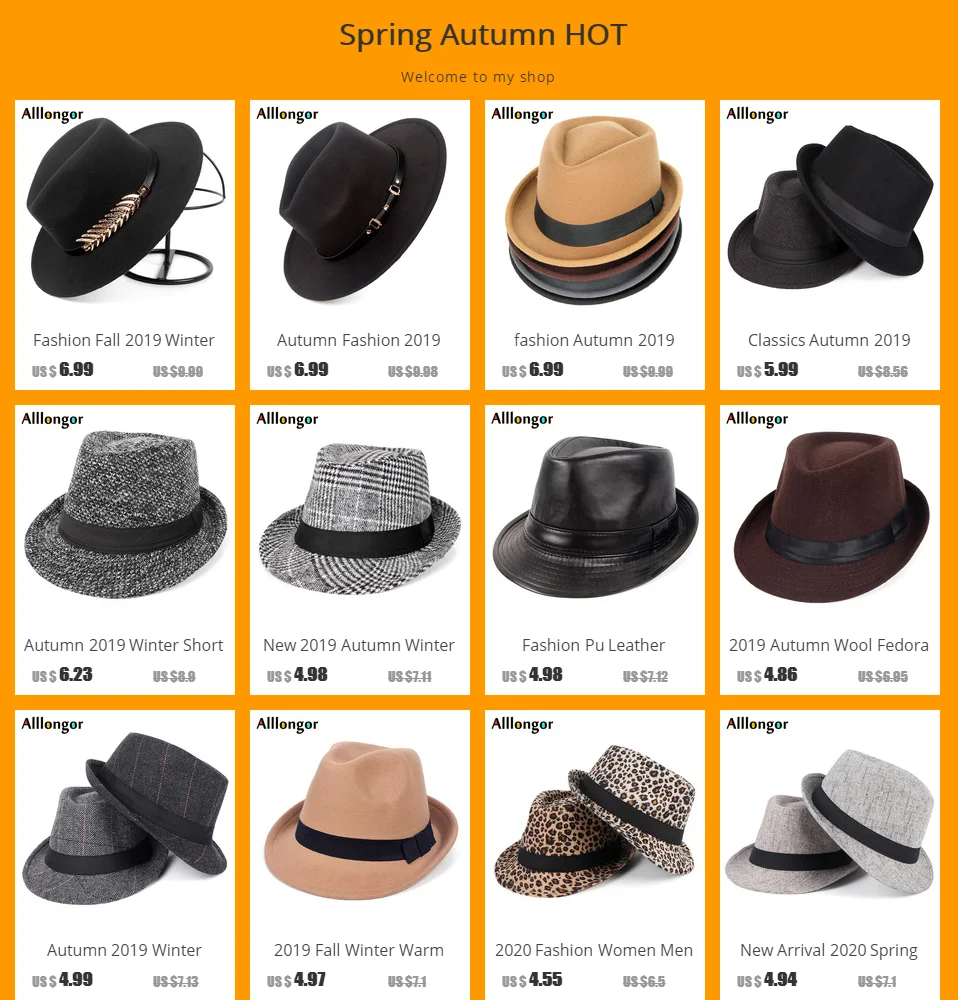 classic fedora fashion Autumn 2021 Winter Fedoras Women Wool Fedora Hat Men Jazz Panama Solid Black Vintage Trilby Hat Felt Top Hat caps fedora cap