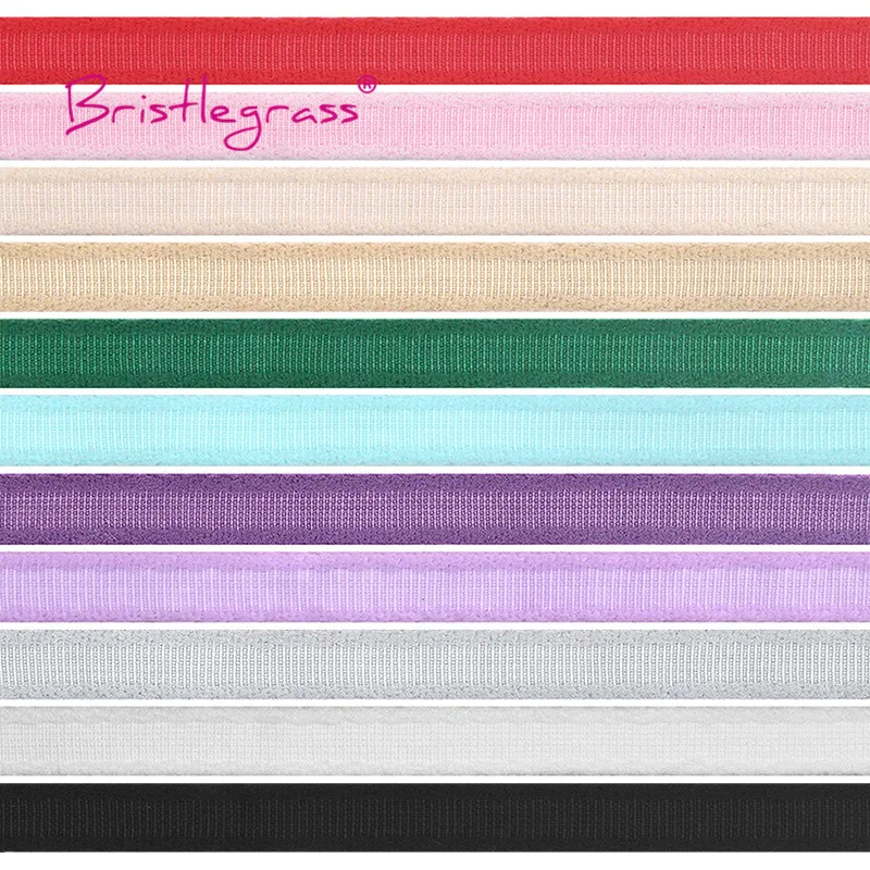 

BRISTLEGRASS 2 5 10 Yard 3/8" 10mm Bra Underwire Casing Elastic Bands Plush Nylon Channeling Tape Lingerie Underwear Sewing Trim