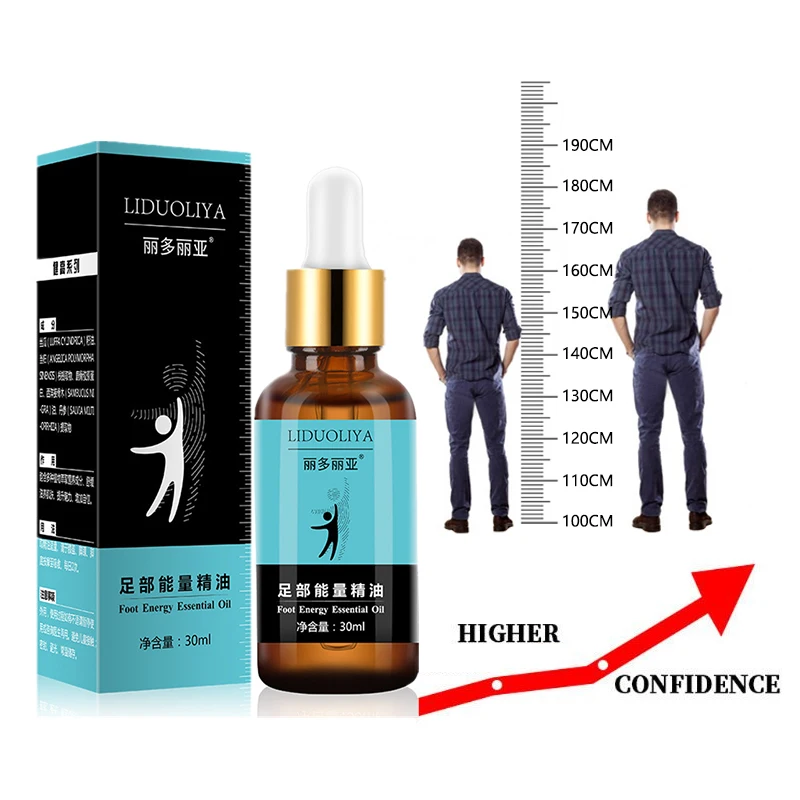 Height Increasing Oil Medicine Body Grow Taller Essential Oils Foot Health Care Promot Bone Growth Heightening Conditioning
