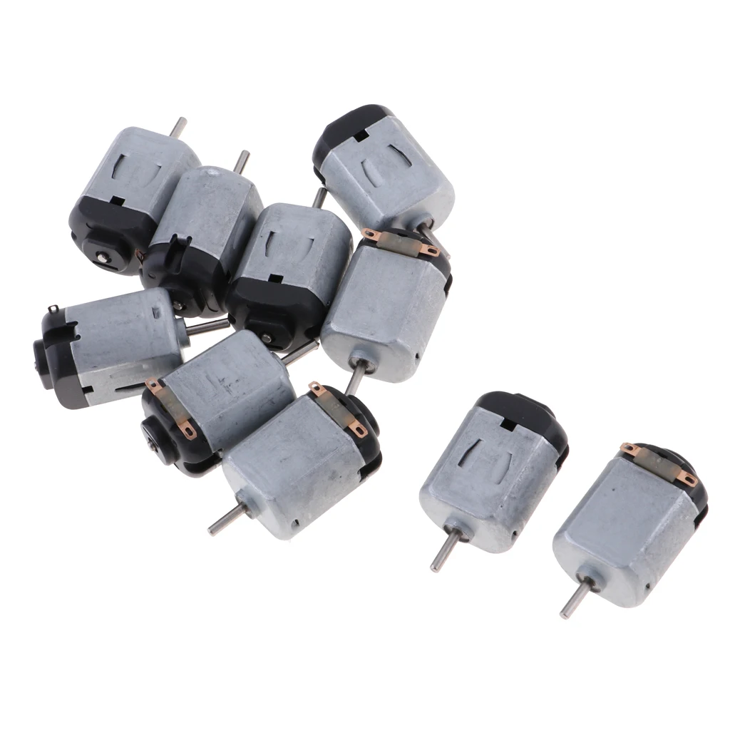 10pcs 130 Micro DC Motor 3V-4.5V 15000 RPM DIY Car Toys Tanks Boats