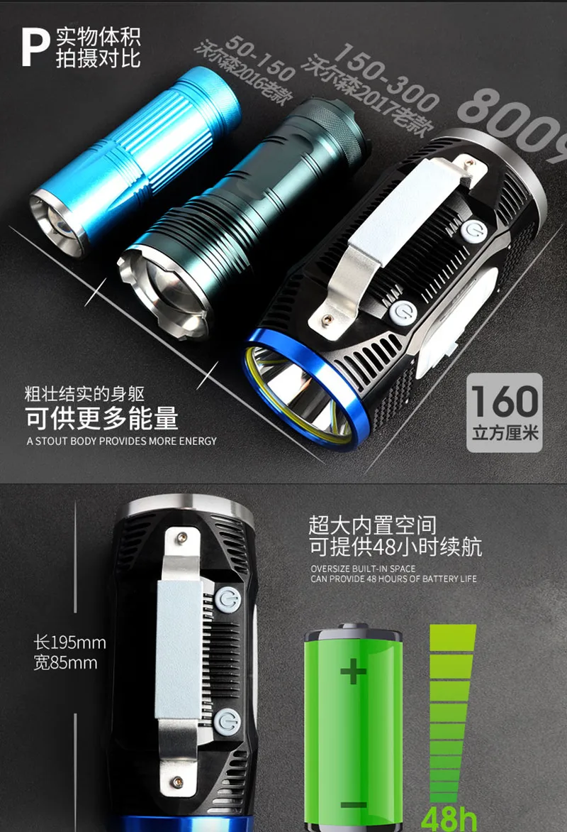 Adult toys Night fishing lamp Maximum duration for 46H Both ends shine High performance-price ratio