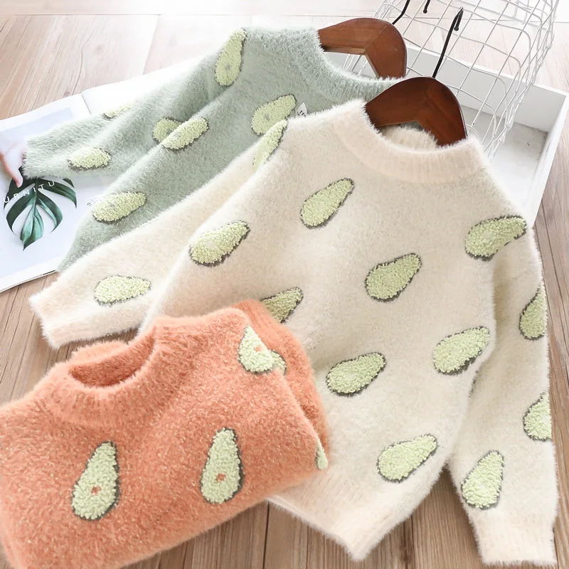 

Imitation Mink Velvet 2019 Autumn Girls Sweater Children's Clothing Wholesale