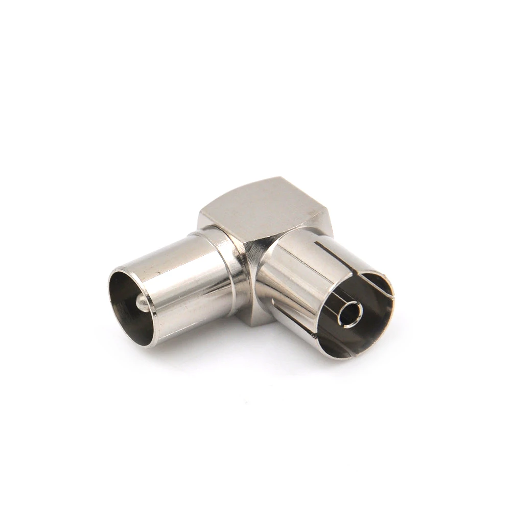 

TV antenna connector 90 Degrees TV male plug to F female jack head right angled bending type cable