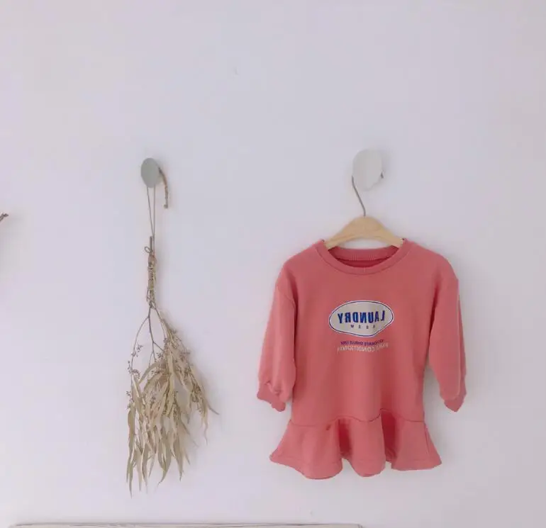 Новое Стильное платье с оборками для девочек модные хлопковые осенние платья для девочек 2-7 лет PQ855