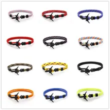 Pesawat Baru Jangkar Gelang Pria Pesona Rantai 550 Payung Tali Gelang Perhiasan Pria Bungkus Kelangsungan Hidup Penerbangan Sport Hook(China)