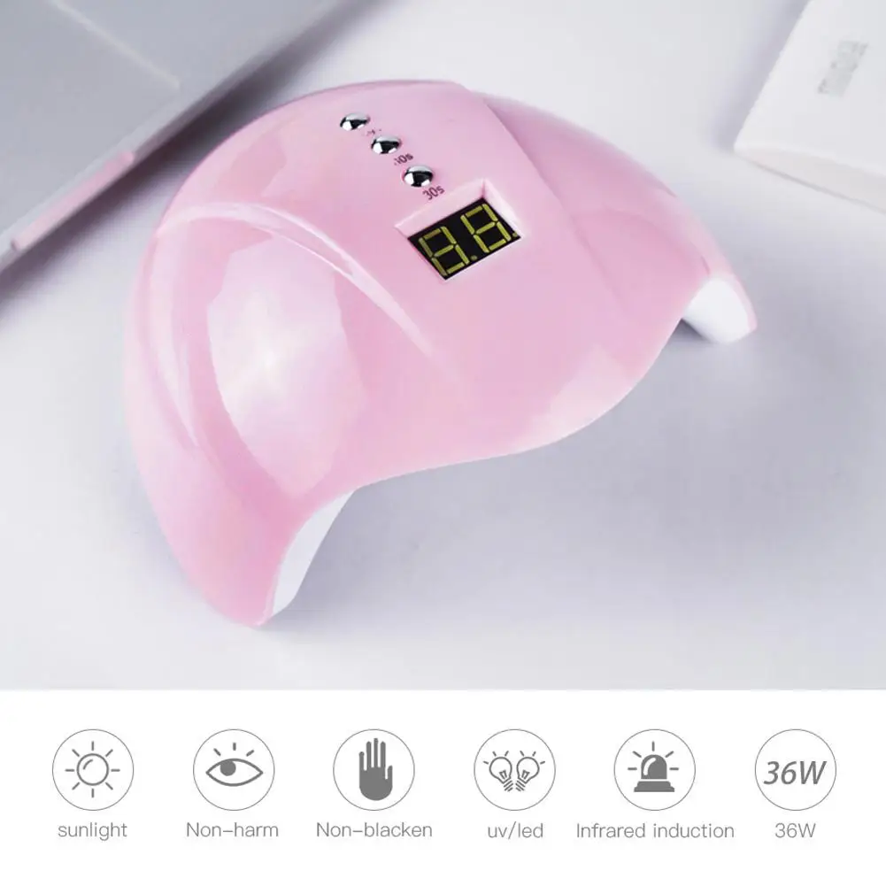 Горячая Сушилка для ногтей Светодиодный УФ-лампа 36 Вт мини-лампа с USB для маникюра ЖК-дисплей сушка все Гель-лак для ногтей инструменты для дизайна ногтей