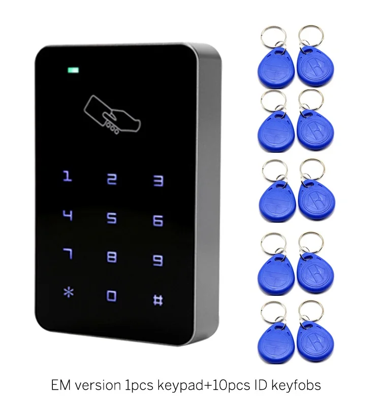 2 keypad+10pcs ID keyfobs