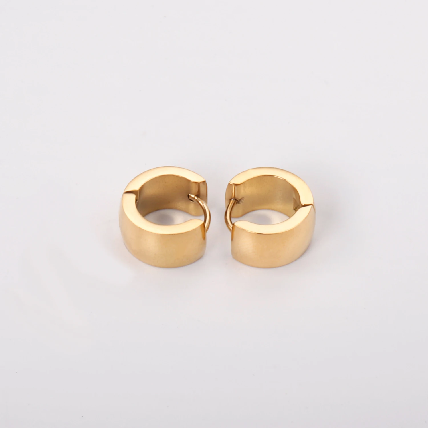 LUXUKISSKIDS 12pairs/lot Gold Color Top 316L Stainless Steel Fashion Korean Jewelry Small Hoop Earring Set For Women-303601