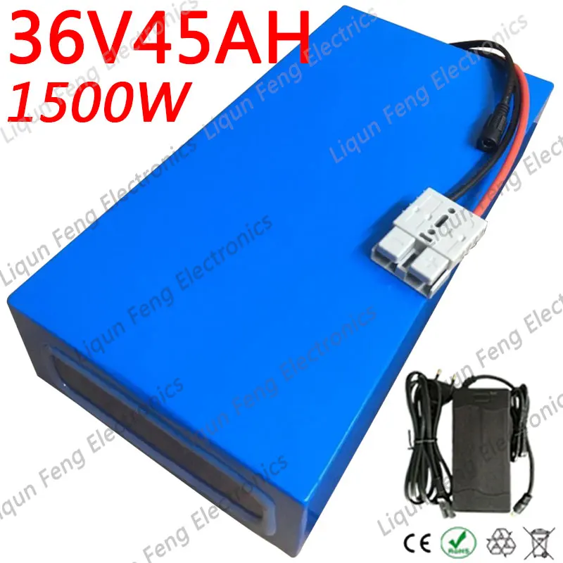 Clearance EU US No Tax 36V 1500W Battery 36V 45AH Electric Bicycle Battery 36V 45AH Ebike Lithium Battery Pack with 50A BMS+42V 5A Charger 0