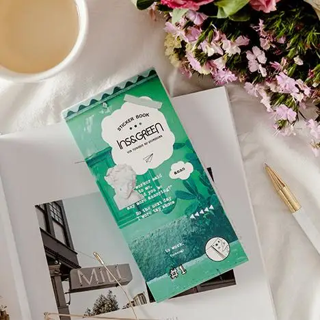 Insgreen 1 Набор Kawaii канцелярские наклейки Neat girl серия Декоративные наклейки для мобильного телефона Скрапбукинг DIY наклейки для рукоделия - Цвет: Insgreen