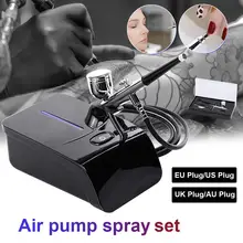 13L 25psi портативная мини-Аэрограф Двойного действия, прочный воздушный насос, аэрозольная кисть, полезный макияж, тату, набор инструментов, высокое качество, точность p