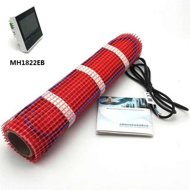 with MH1822EB MINCO HEAT 5~ 15m2 Двойной Проводник напольный нагревательный коврик наборы под плитку теплый пол - Цвет: with MH1822EB
