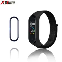 Mi band 4 ремешок для защиты экрана для нейлоновой Xiaomi mi 3 браслет пленка нейлоновая Xio mi ремешок замена запястья умные аксессуары